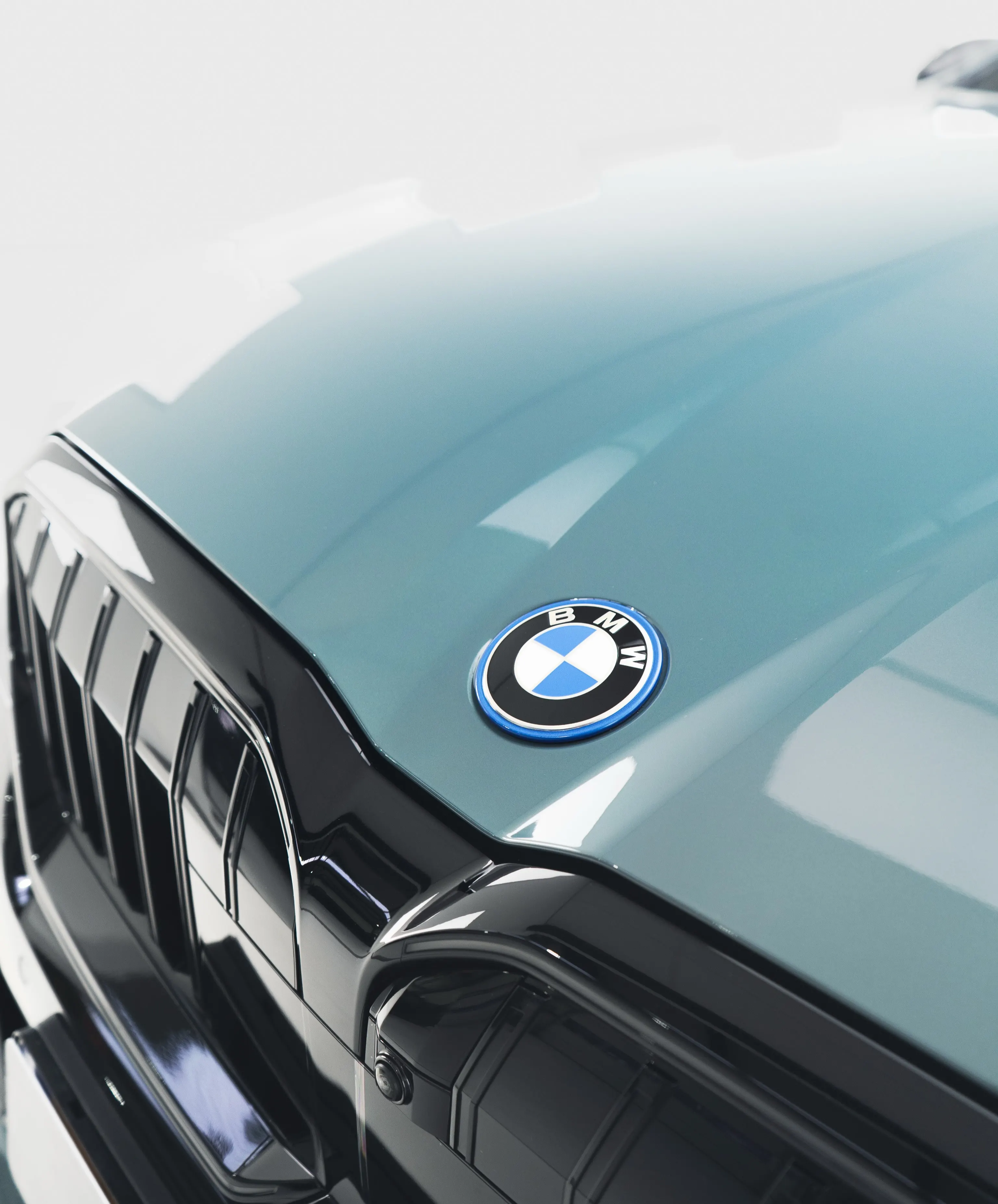 BMW-embleem op de motorkap van de 550e Touring